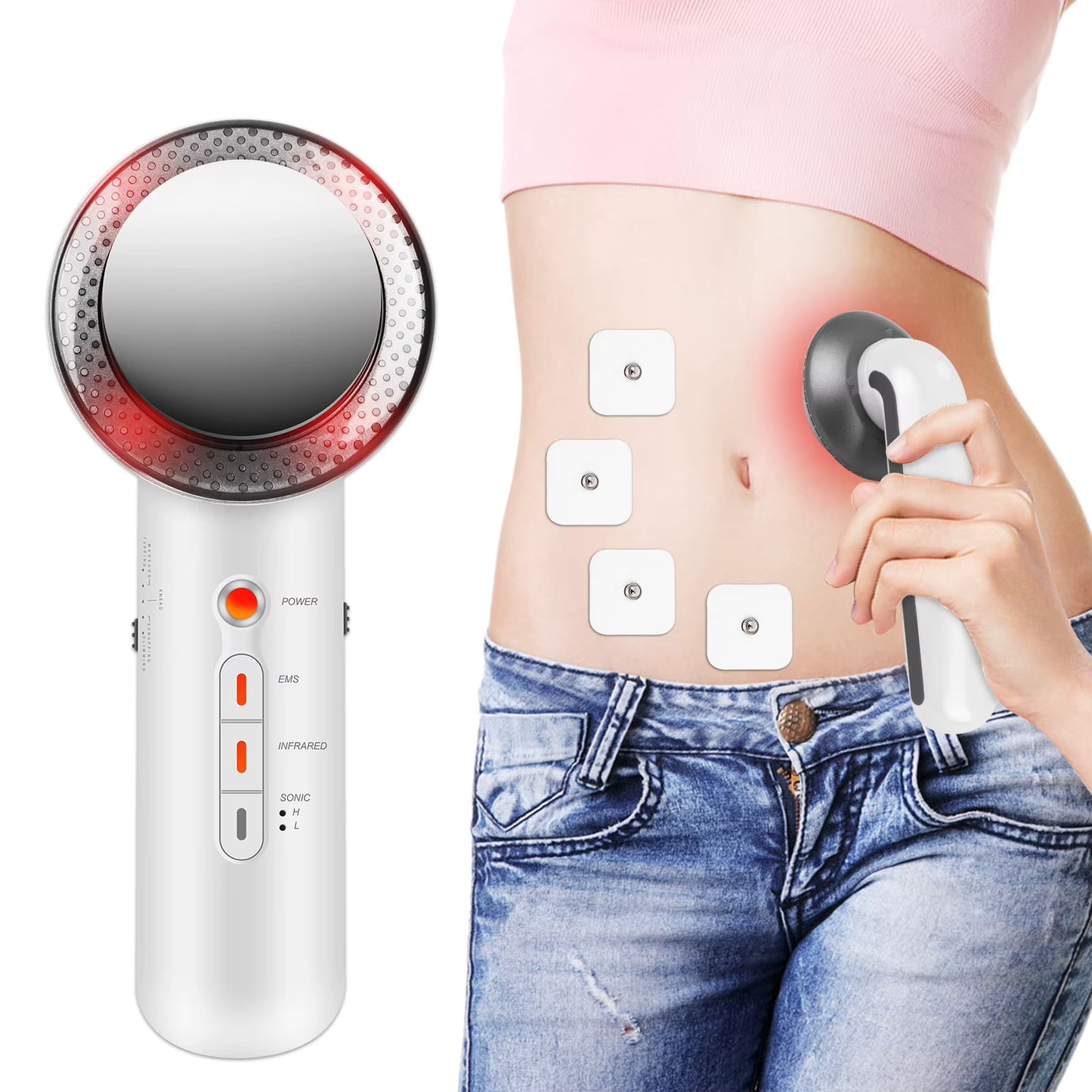 Ultrasonic Body Shaping Machine 3 in 1 Multifunctional EMS Infrared Massager Fat Remover For Belly Waist Leg Arm Skincare